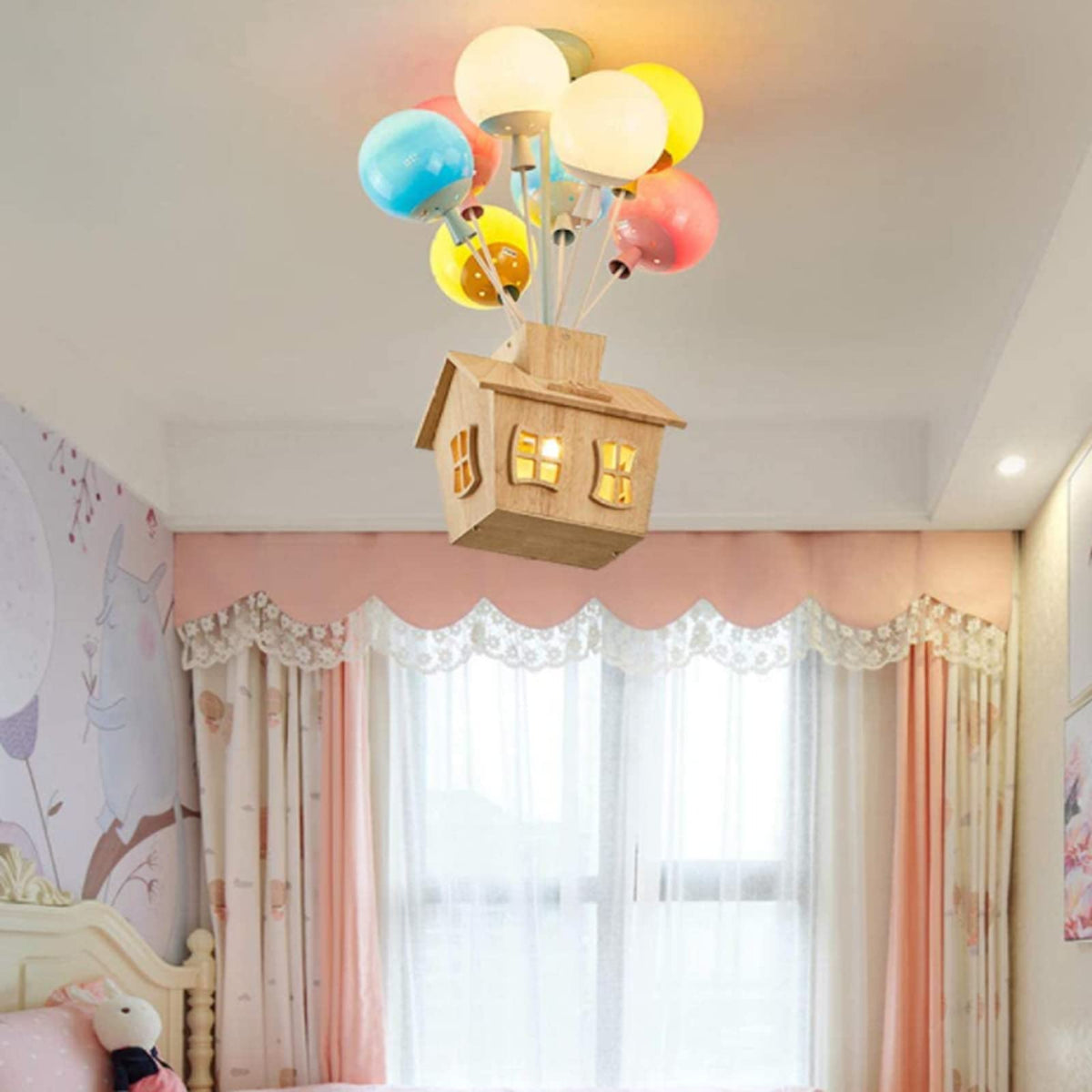 Wugosoke Designer Flush Mount Ceiling Light Wood Children's Room