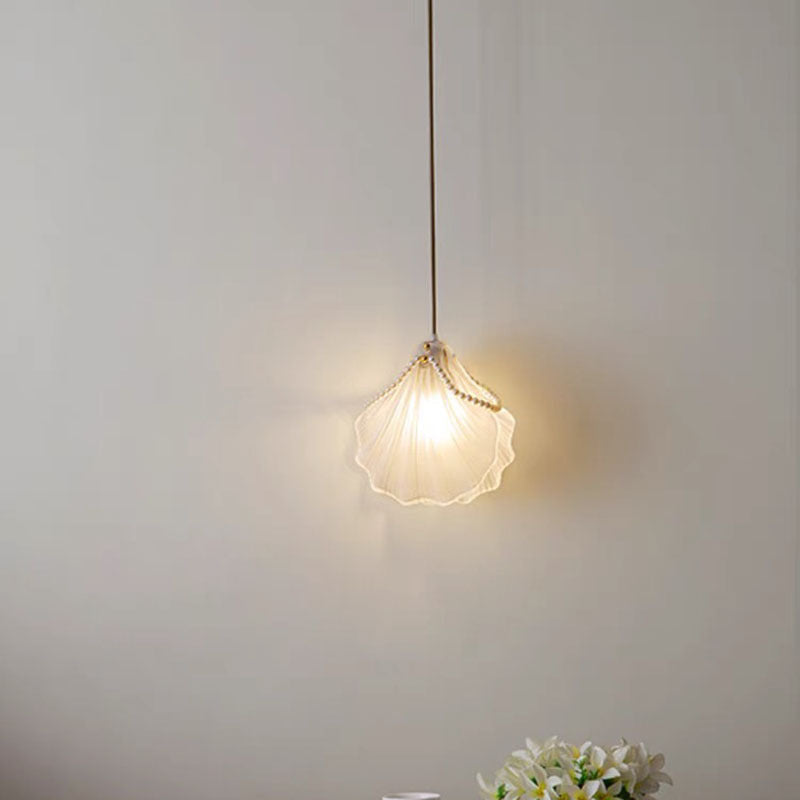 Hurapik Art Deco Pearl Shell Metal/ Pendant Light, White