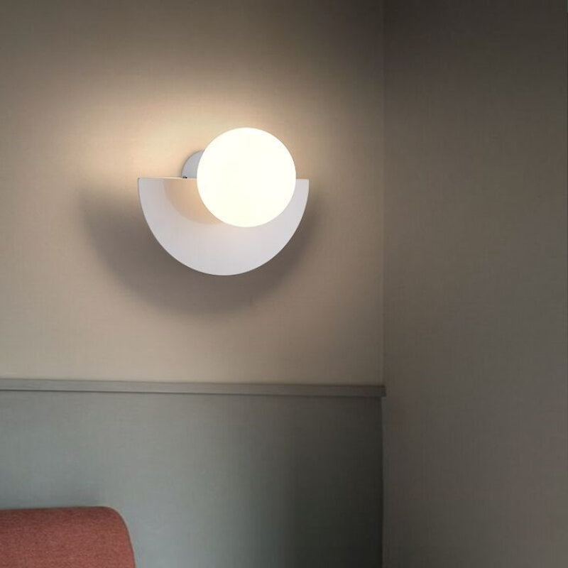 Solvire Wall Lamp Half Circle Globe-Neutral Decor