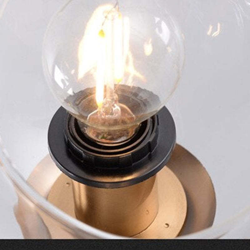 Copates Modern Glass Globe Bubble Pendant Light Black/Gold