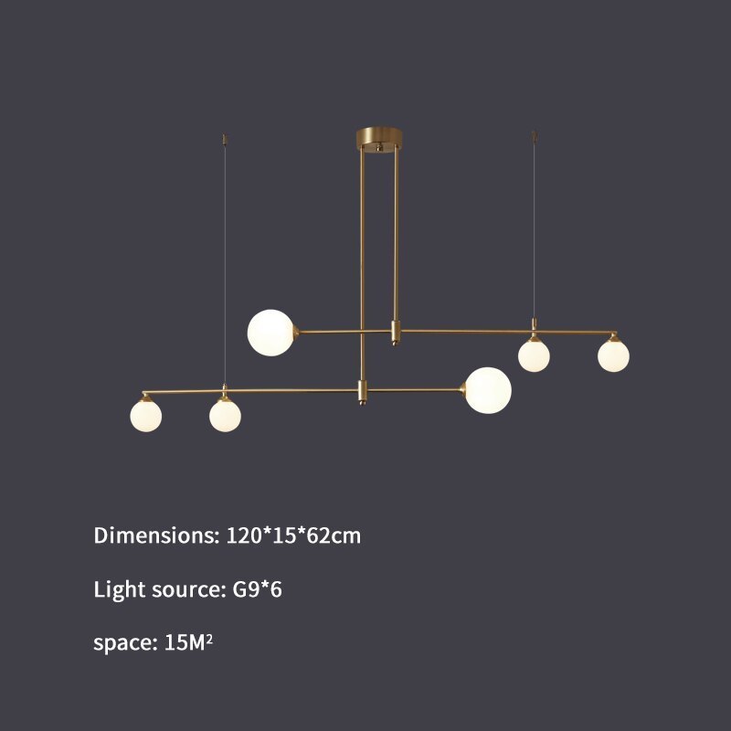 Wulukon Modern Golden Bubble Copper Pendant Light