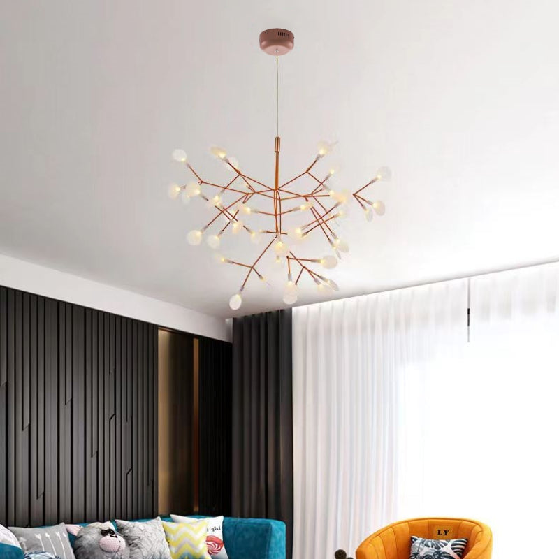 Hovepit Unique Sputnik Art Deco Firefly Chandelier. Living Room/ Bedroom