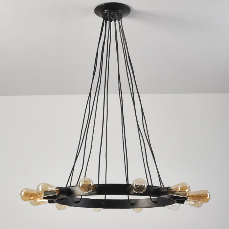 Digitad Vintage LED Chandelier Brown Metal Living Room/Bar