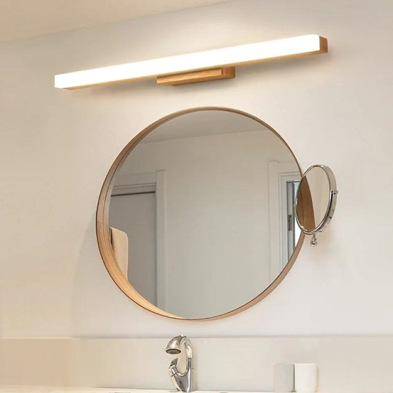 Wokedid Modern Minimalist Linear Wooden Wall Lamp, Wood/Walnut