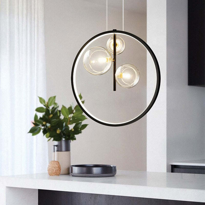 Nidibam Nordic Glass Bubbles LED Modern Pendant Light for Dining Room