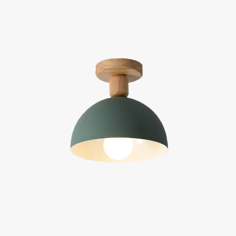 Tusesulo Modern LED Wood Dome Ceiling Light