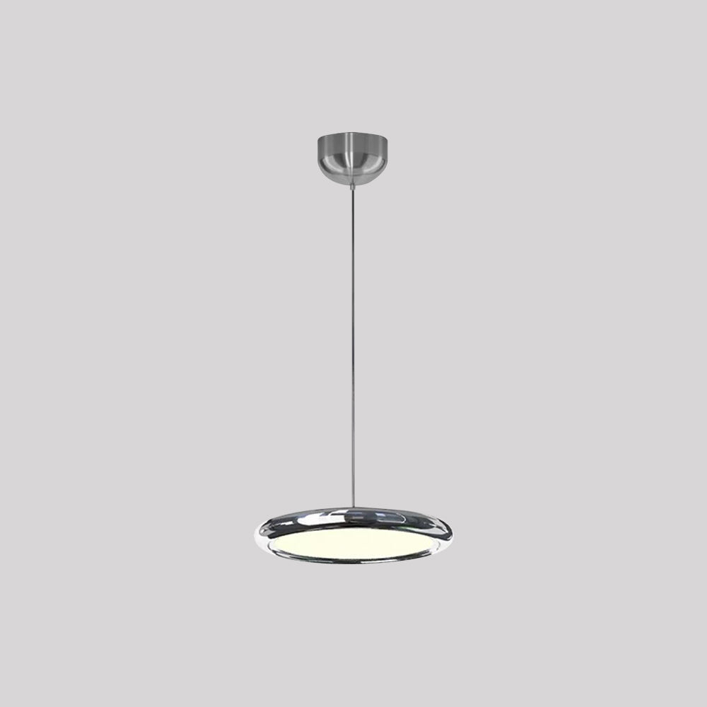 Mobimis Minimalist Circular Metal Pendant Light,Silver/Gold/Rose Gold
