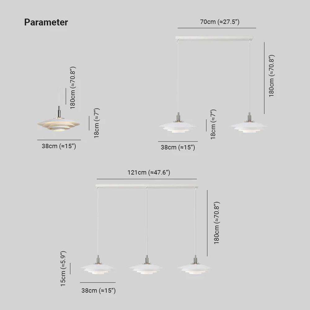 Budokat Cluster White Nordic Pendant Light