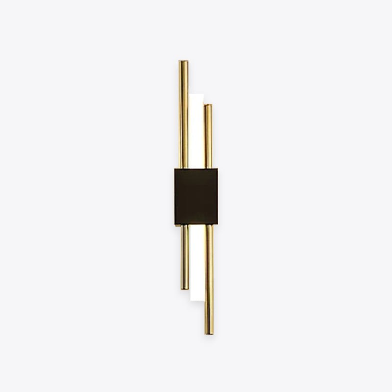 Nariq Modern Bar LED Wall Lamp, Black/Gold-Neutral Decor