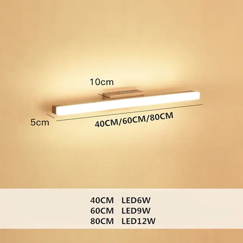 Wokedid Modern Minimalist Linear Wooden Wall Lamp, Wood/Walnut