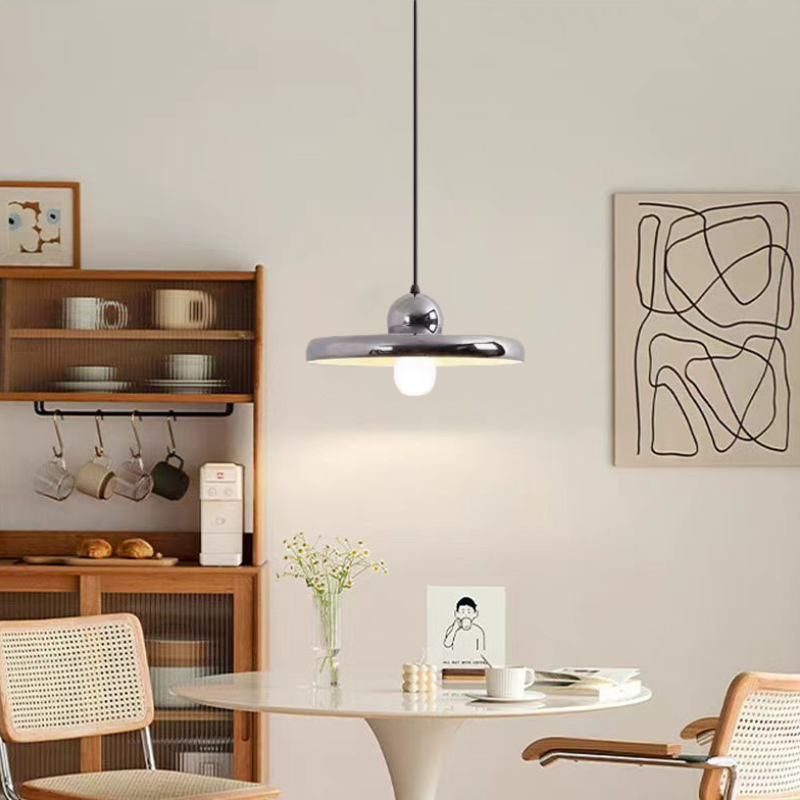 Bigulid Modern Decorative LED Pendant Light Pink Metal Living Room