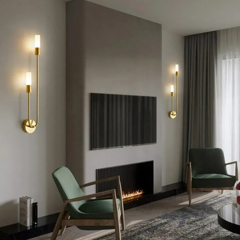 Nexor Modern Wall Sconce for Bedeside Gold 2 PCS-Neutral Decor