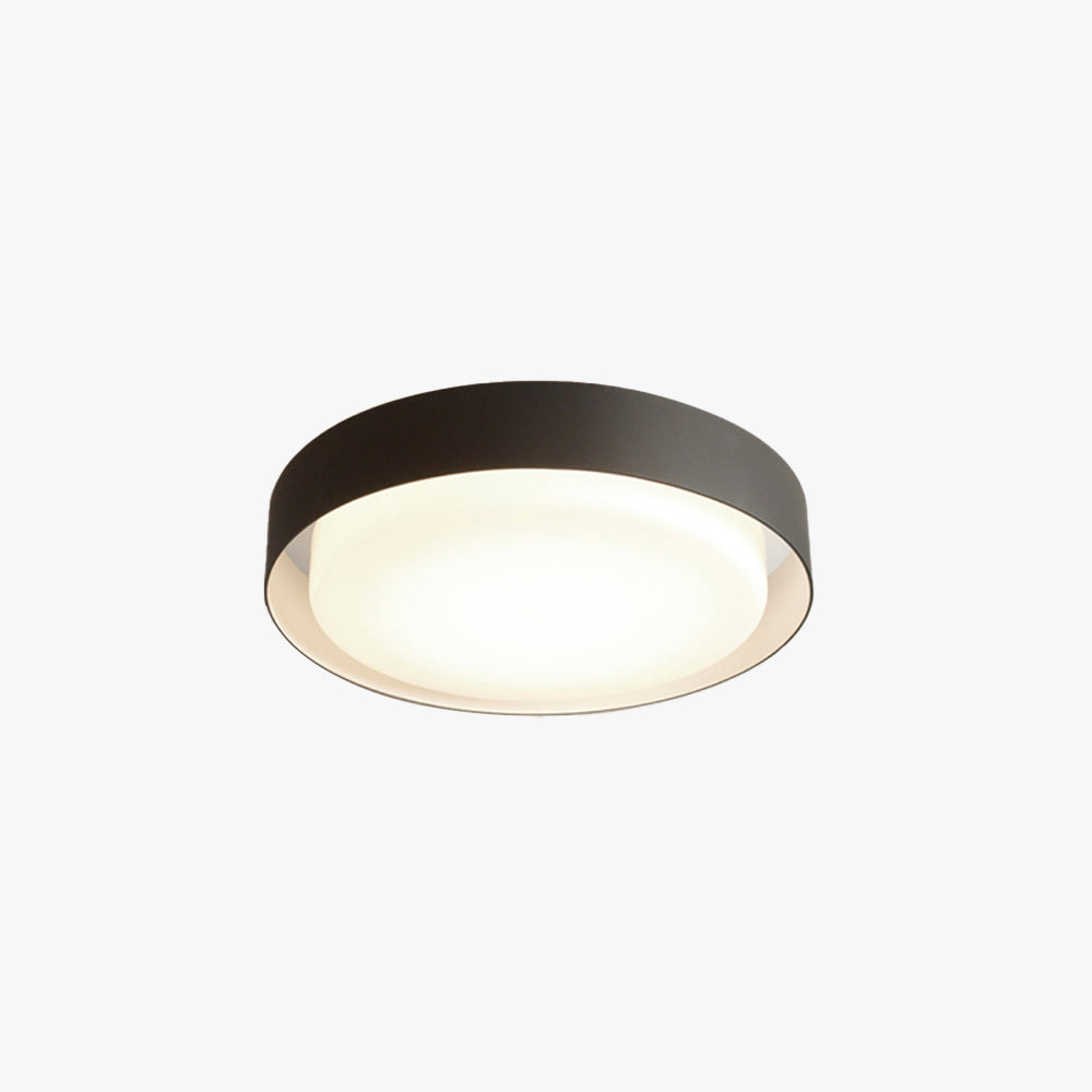 Gimoral Modern Round Flush Mount Ceiling Light, Metal/, White/Black