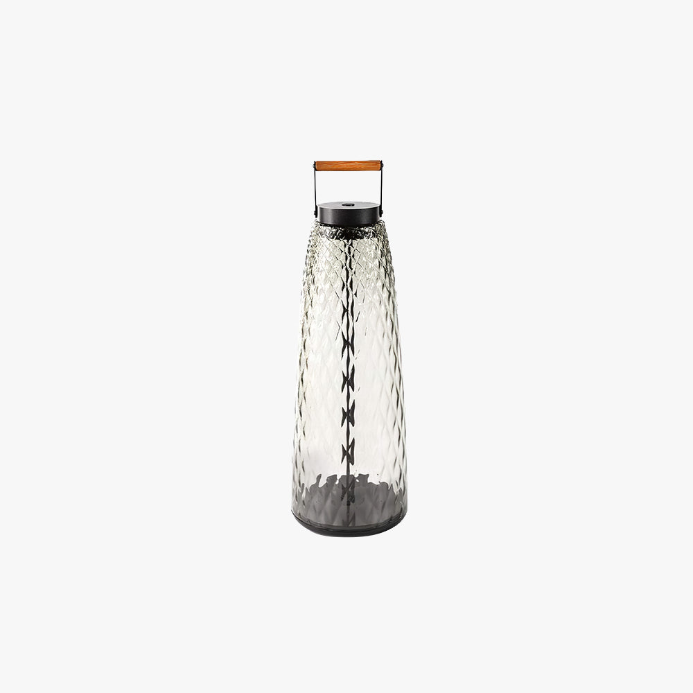 Wutased Vintage Lantern Metal/Glass Outdoor Floor Lamp