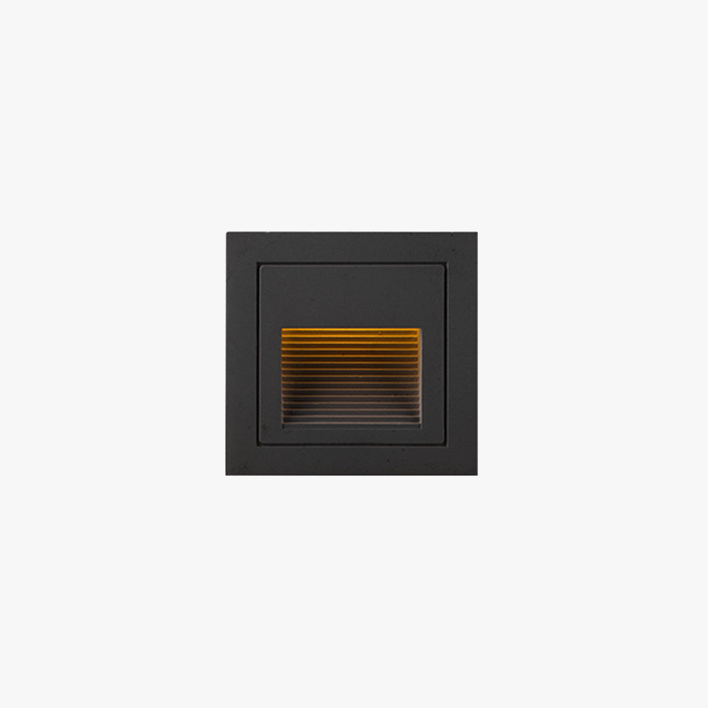 Masolem Modern Metal Square Outdoor Deck/Step Light, Black