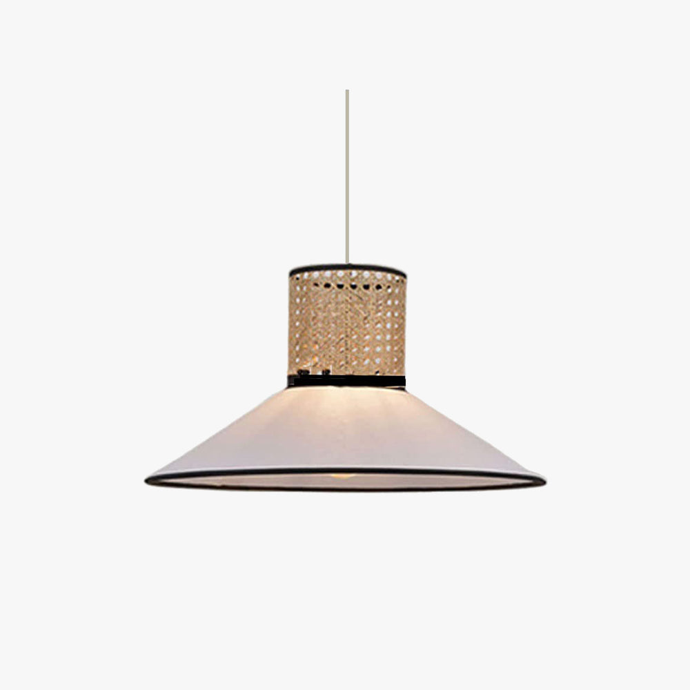 Cuninul Modern Rattan/FabricPendant Light, White