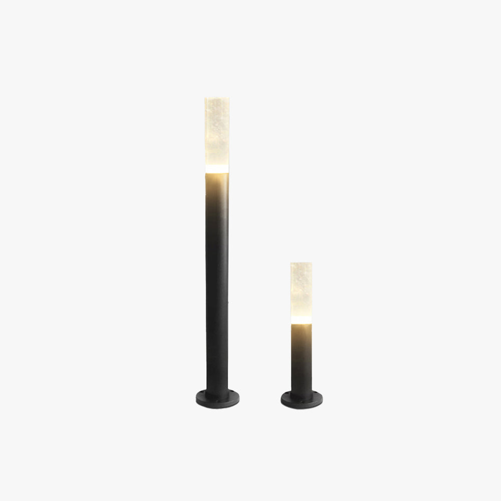 Fodadem Metal Cylindrical Outdoor Path Light, Black