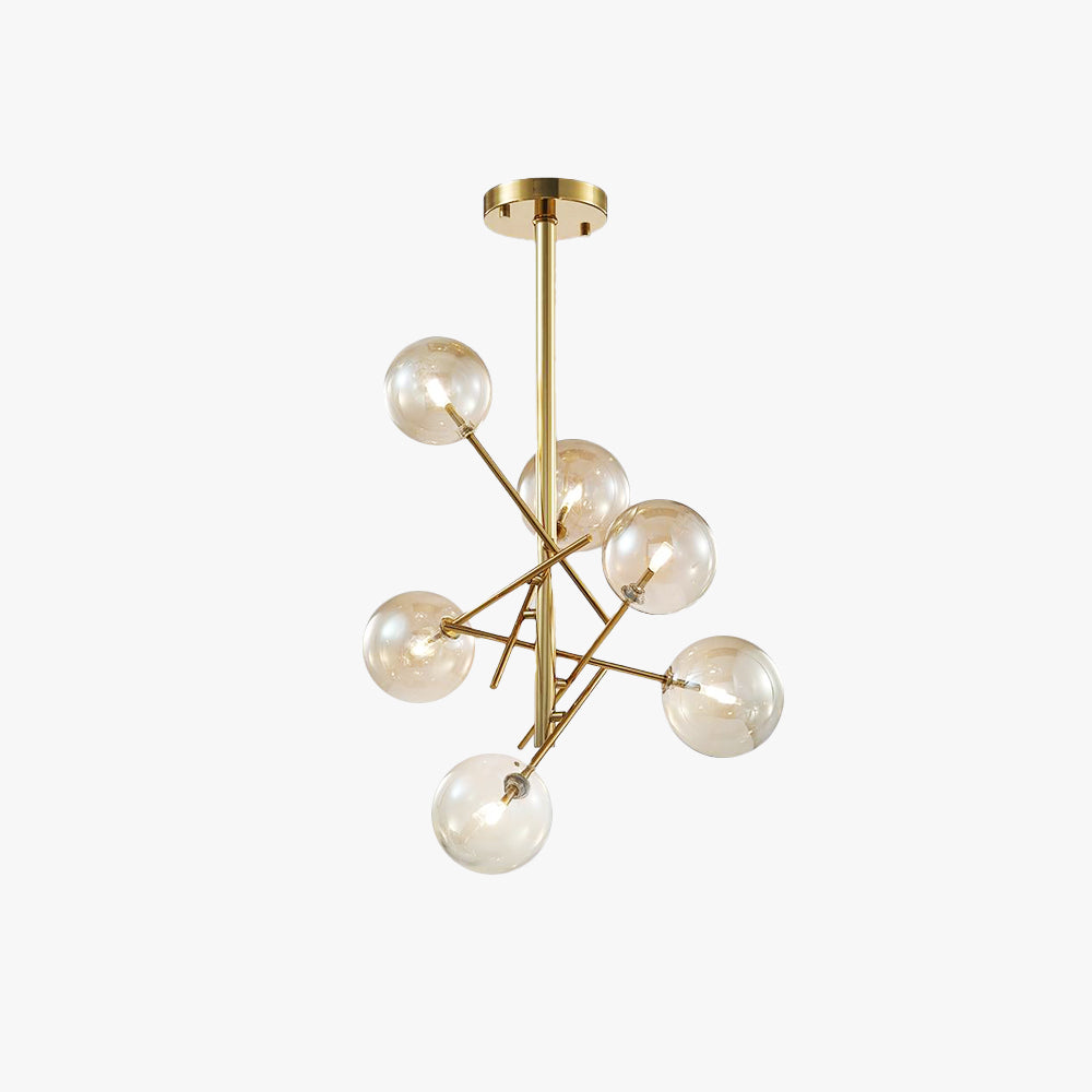 Futovum Bubble Branch Glass/Metal Chandelier, Kitchen/Dining Room