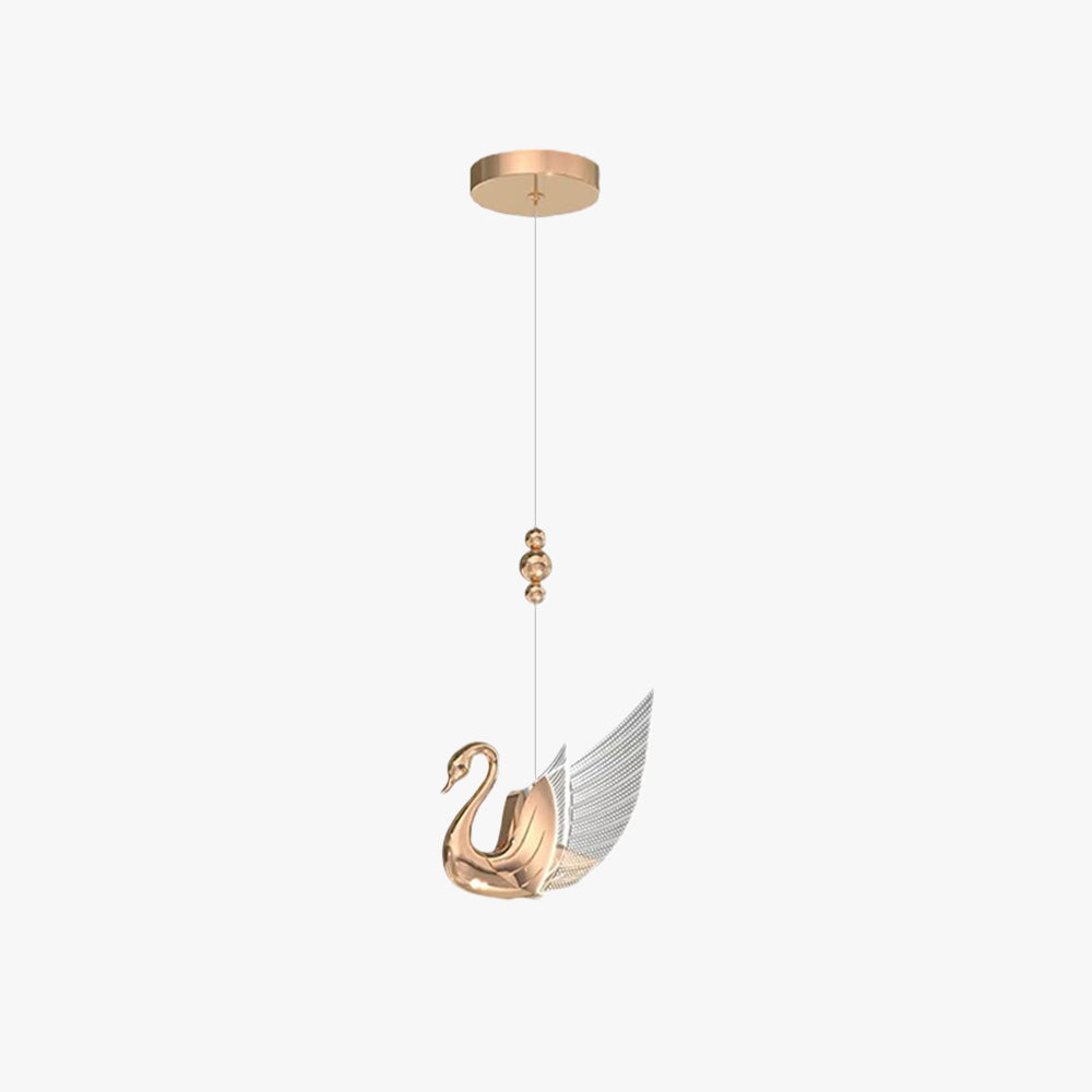 Letoted Modern Creative Swan Pendant Light, 2 Color