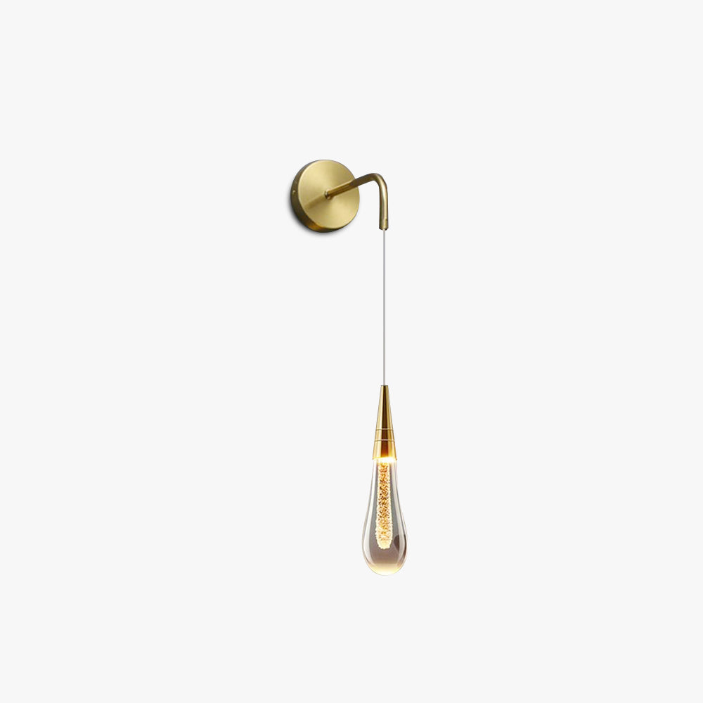 Kotirod Modern Water Drop Wall Lamp, Black/Gold