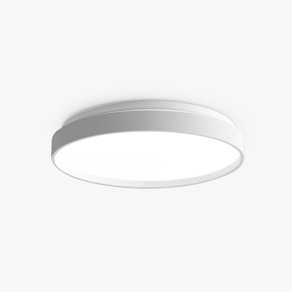 Zomilun Minimalist Round Metal/ Flush Mount Ceiling Light, White/Coffee/Grey/Gold