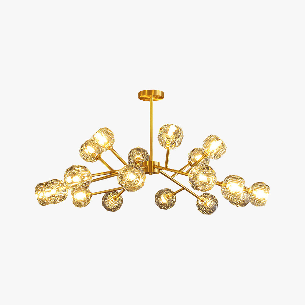 Badimon Modern Blown Metal Pendant Light, Gold