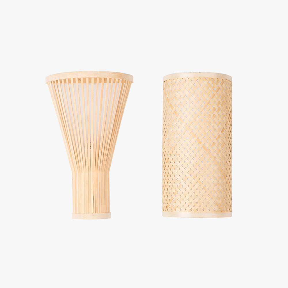 Tunules Led Wall Mounted Bedside Lamp, Rattan/, Bedroom