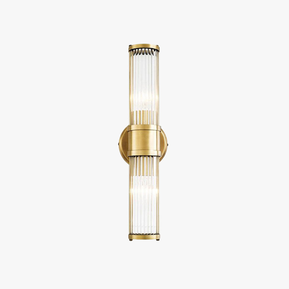 Vuvepon American Cylindrical Elegant Gold Glass/Metal Vanity Wall Lamp