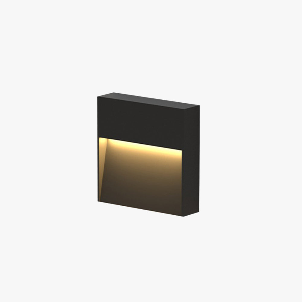 Zoduted Metal Rectangular Outdoor Deck/Step Light, Black