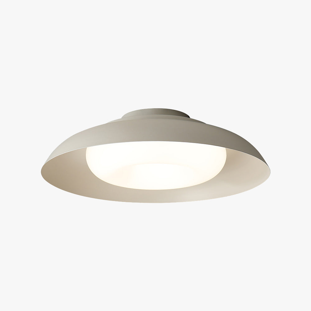 Mosugin Nordic Bowl Flush Mount Ceiling Light, White