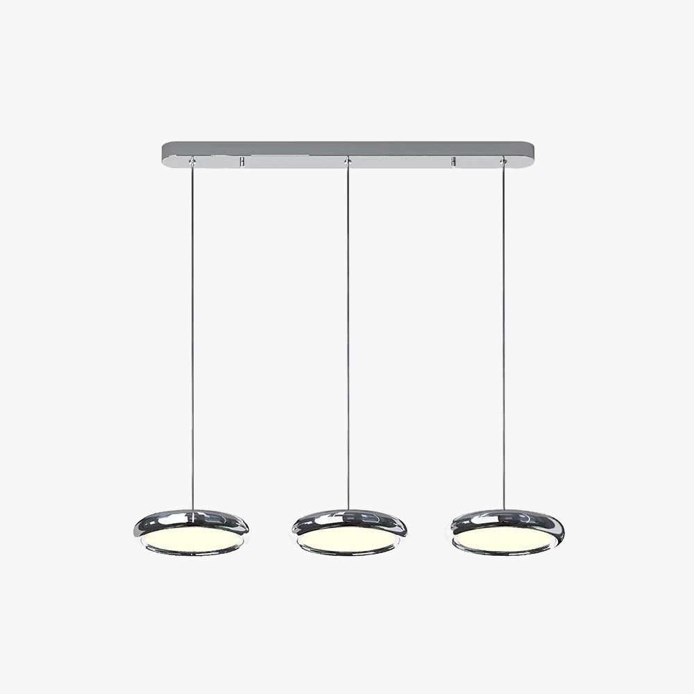 Mobimis Minimalist Circular Metal Pendant Light,Silver/Gold/Rose Gold
