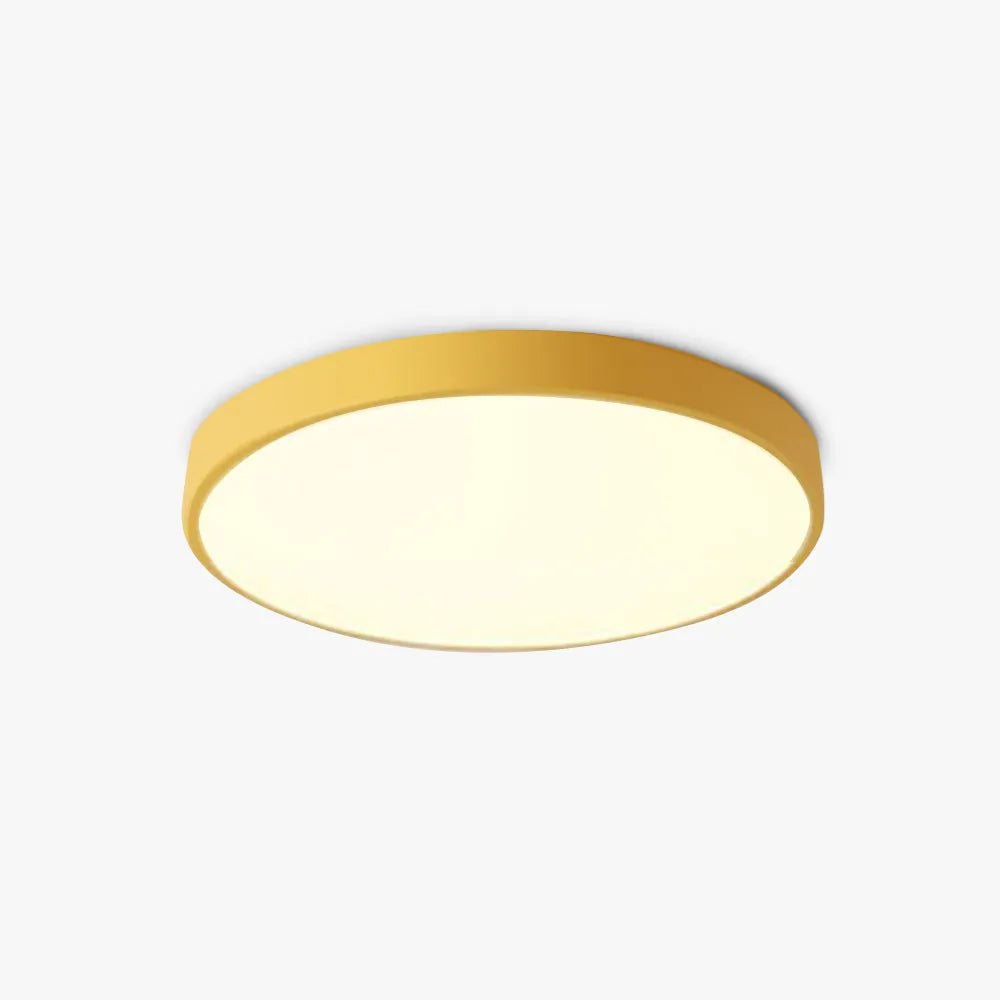 Metovok Ceiling Light Rond Flush Mount, Yellow/Blue/Green/Pink/Grey, Bedroom