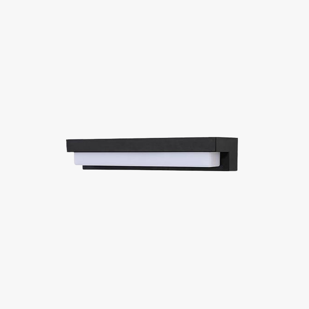 Sakulil Minimalist Solar Linear Outdoor Wall Lamp, Black