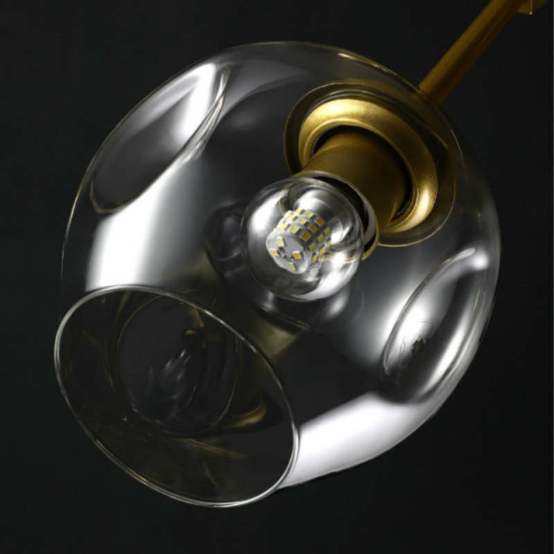 Pobibem Modern Bubble Metal Pendant Light, Black/Gold