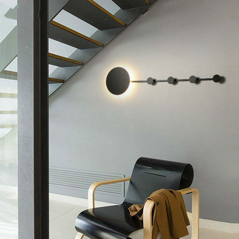 Zisabal LED Porch Wall Hanging Coat Rack Creative Wall Lamp