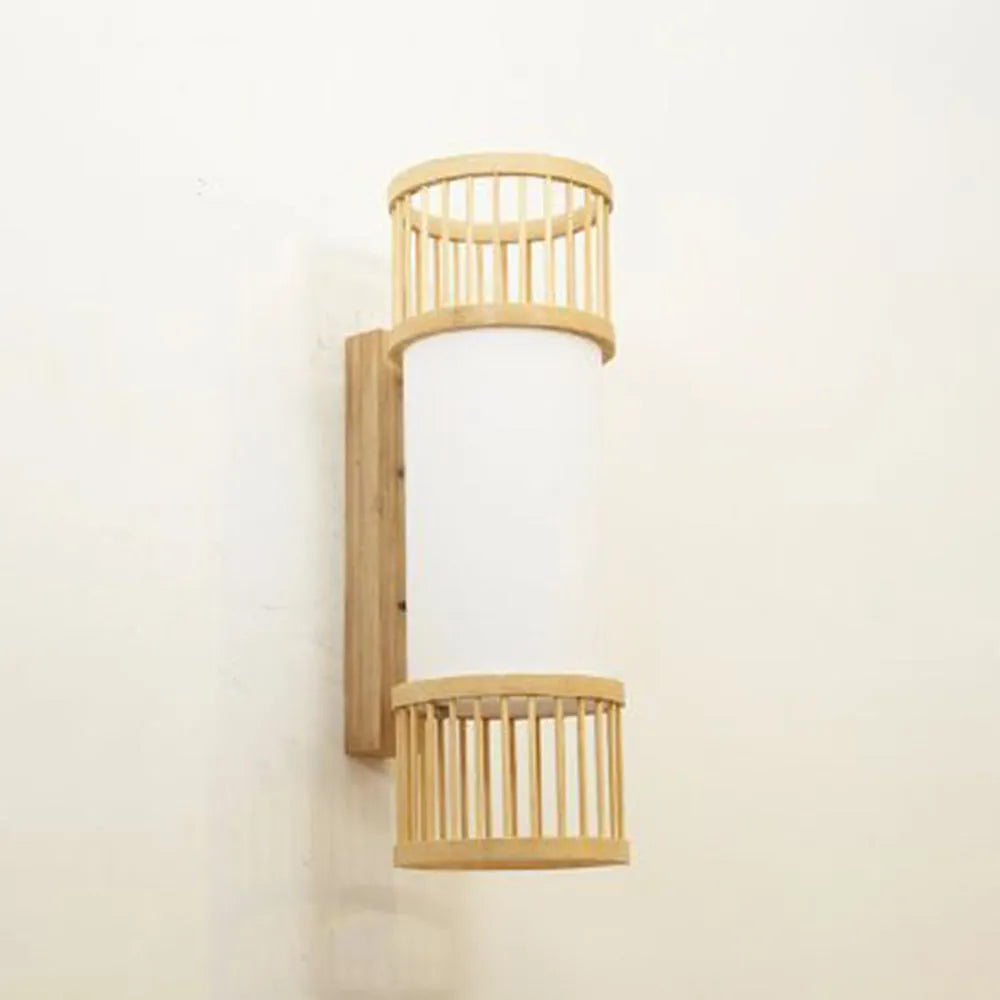 Kekipam Wall Lamp Rustic, Kekipam Rattan Weaving LED, Hallway Wall Sconce