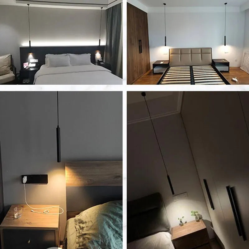 Selvor Pendant Light Minimalist Linear Black-Neutral Decor