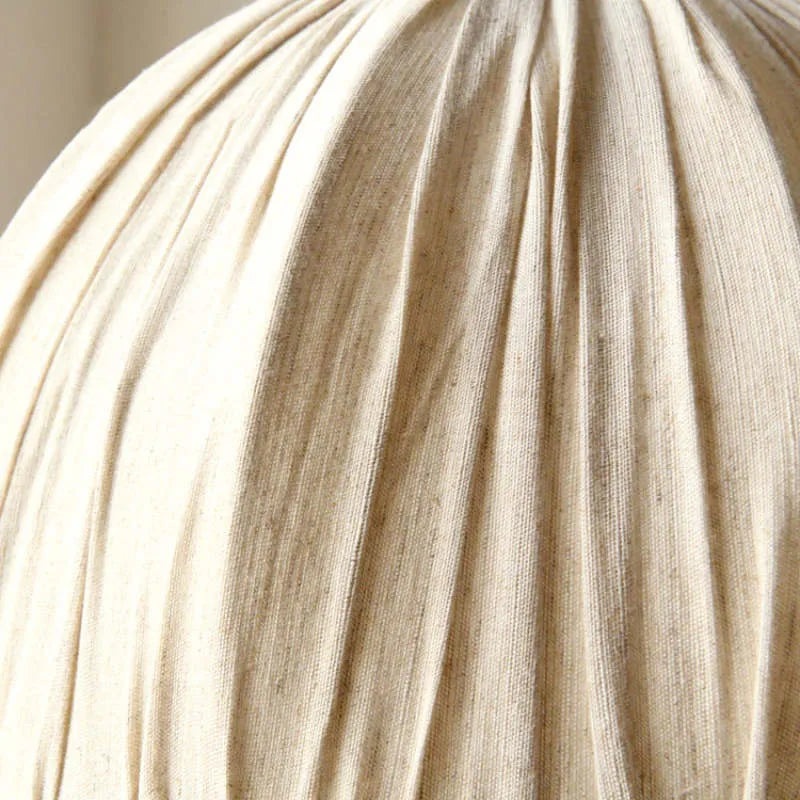Teo Vintage Pendant Light Beige, Fabric-Neutral Decor