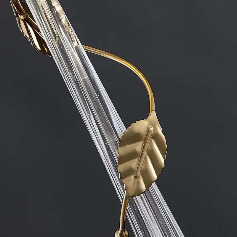 Norotad Elegant Flower Metal/Glass Pendant Light, Bedroom