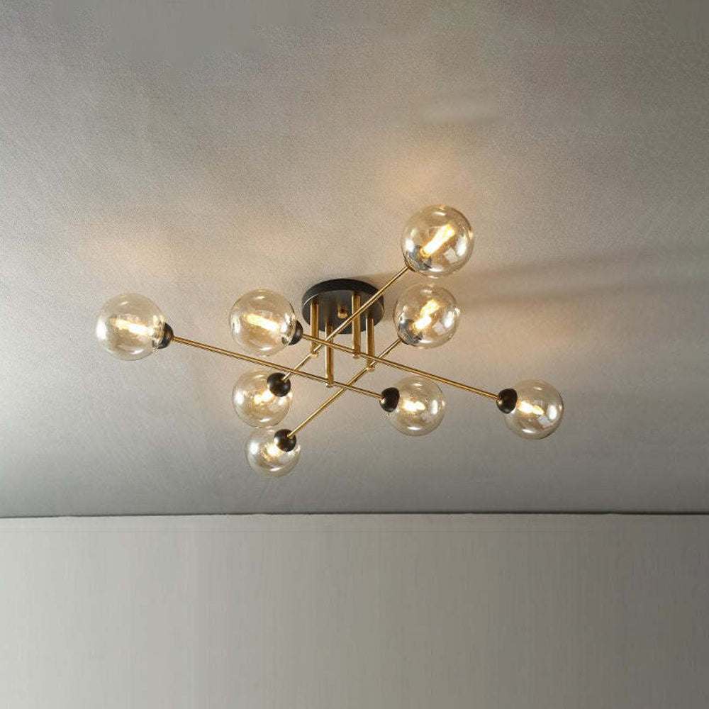 Zovokil Industrial Glass Globe Chandelier LED, 6 Style
