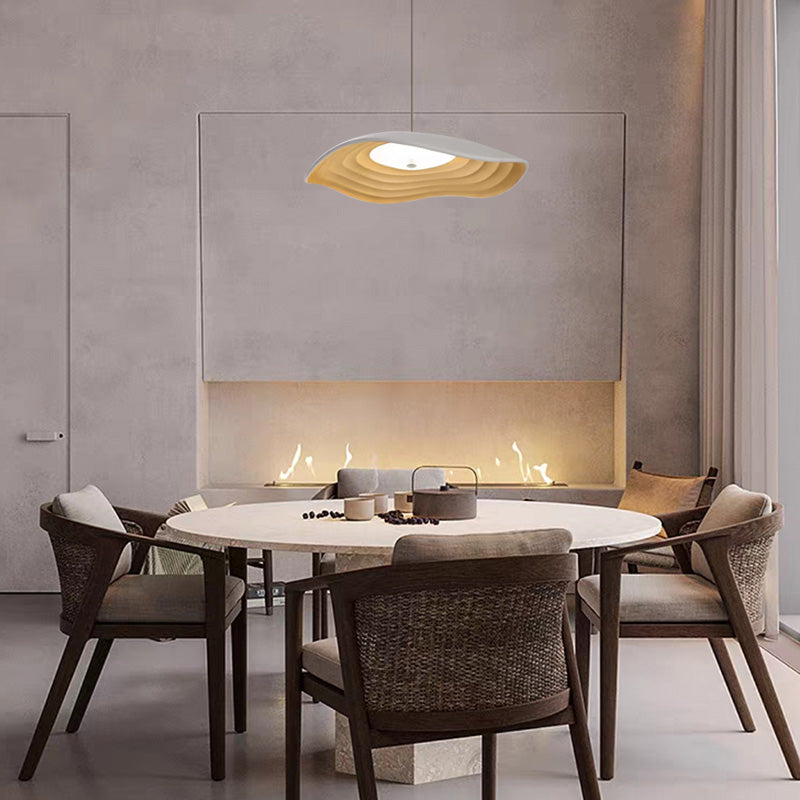 Mesumad Wabi-Sabi Resin LED Pendant Light, White/Orange/Black