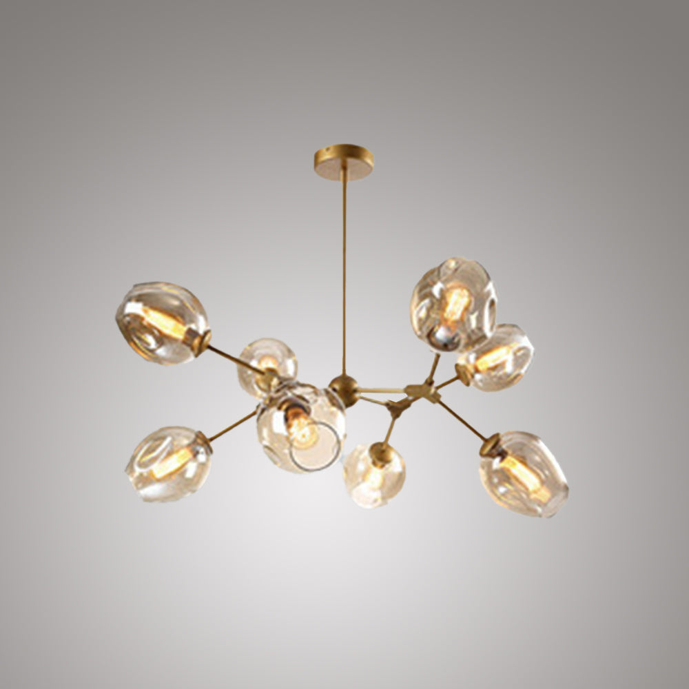 Pobibem Modern Bubble Metal Pendant Light, Black/Gold