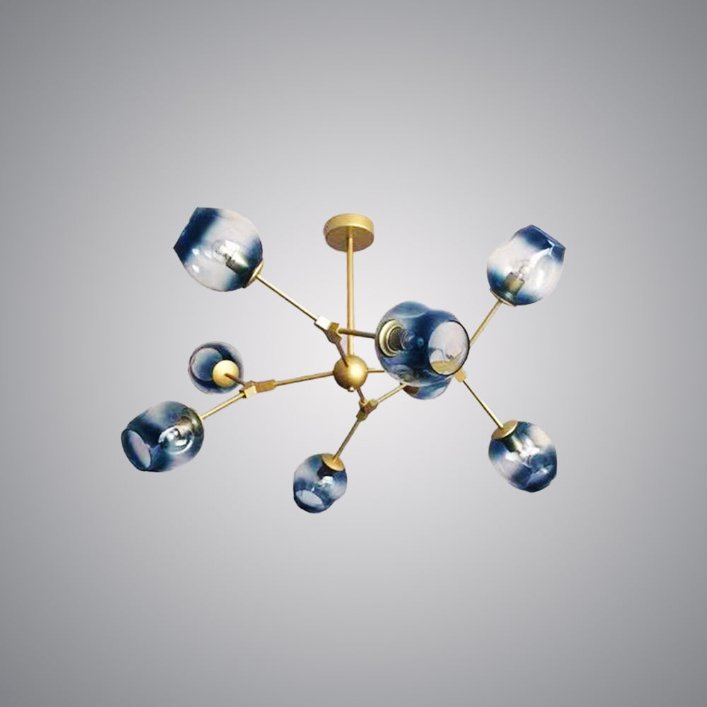 Pobibem Modern Bubble Metal Pendant Light, Black/Gold