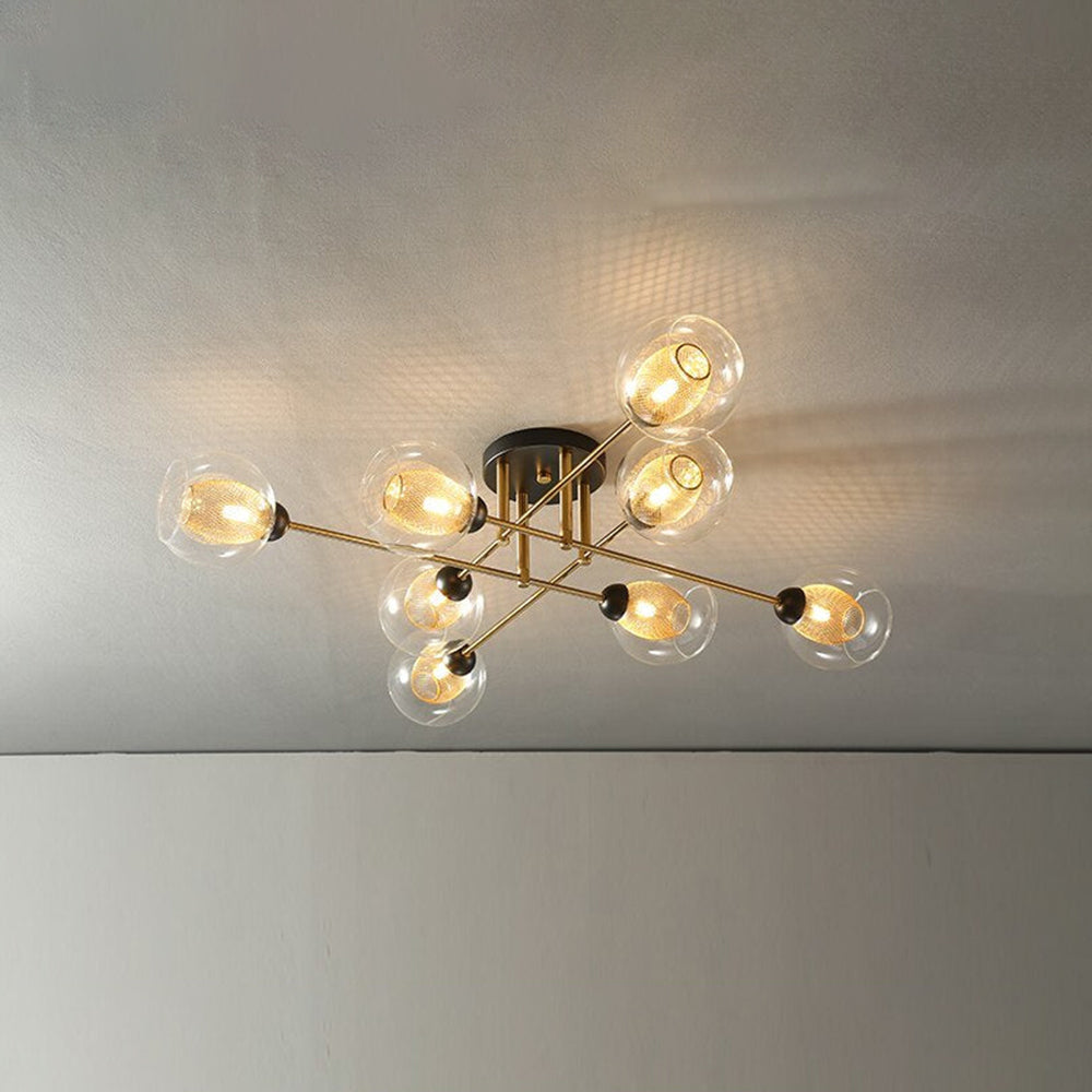 Zovokil Industrial Glass Globe Chandelier LED, 6 Style