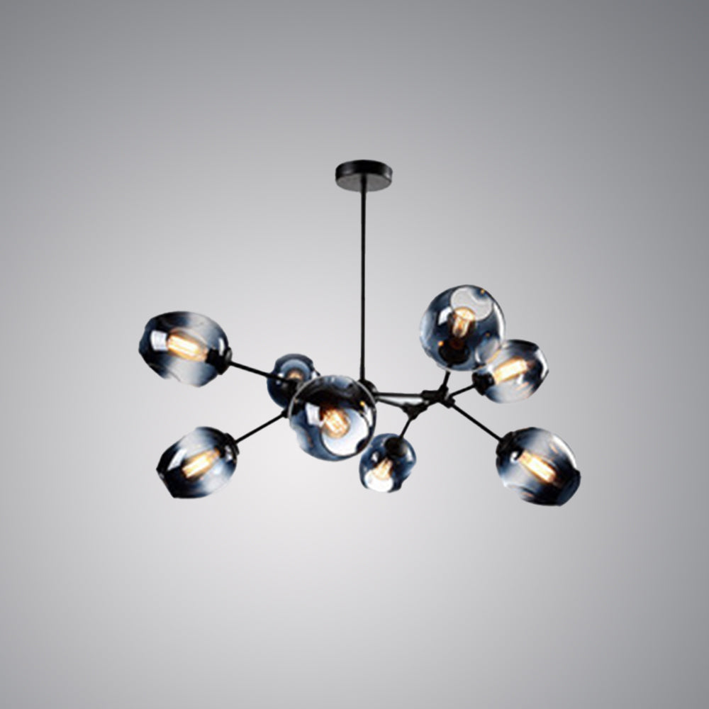 Pobibem Modern Bubble Metal Pendant Light, Black/Gold