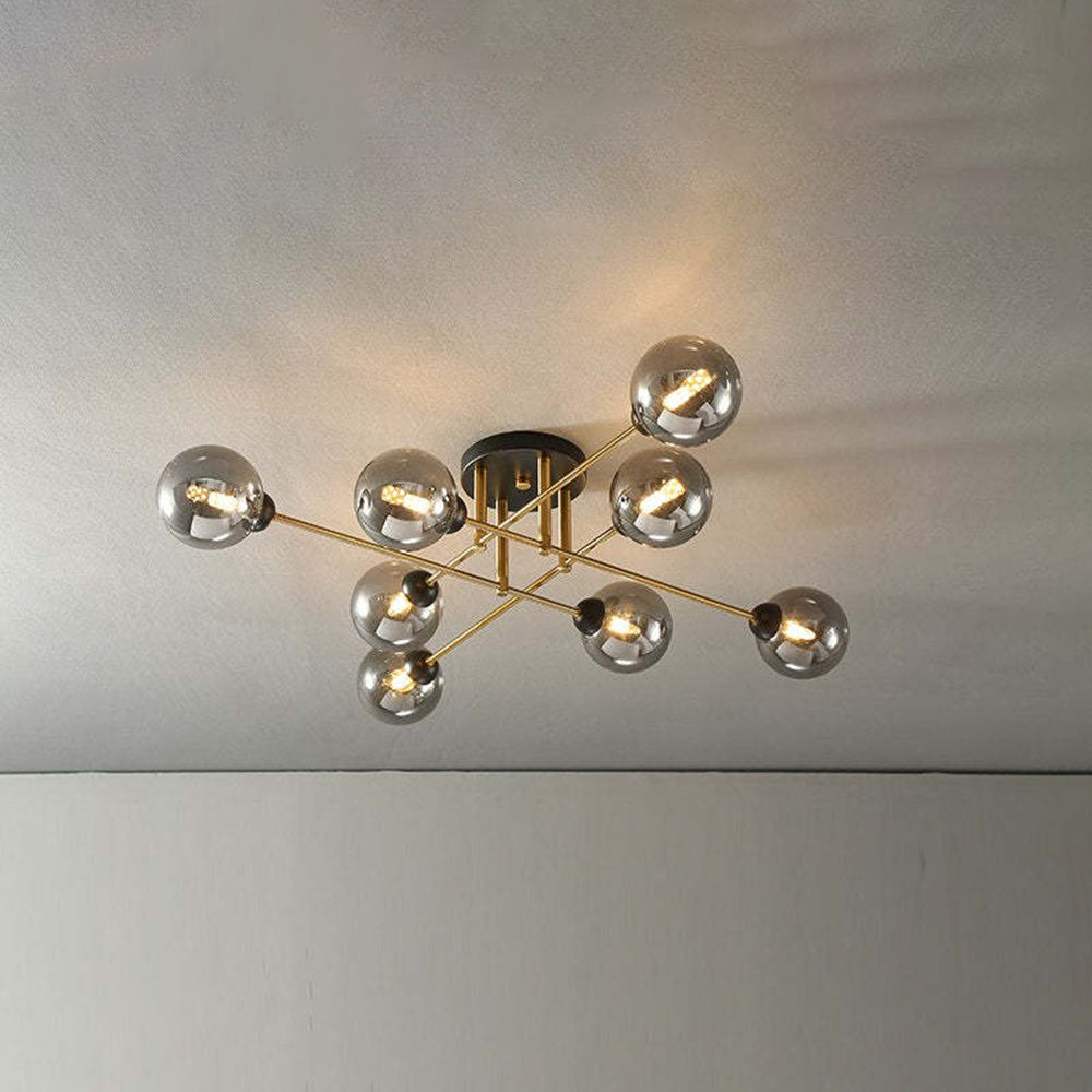 Zovokil Industrial Glass Globe Chandelier LED, 6 Style