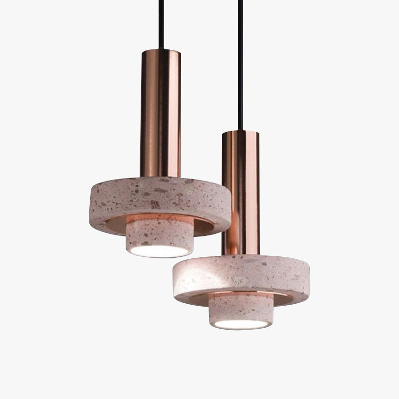 Fasekom Modern LED Art Deco Colorful Pendant Light, Terrazzo