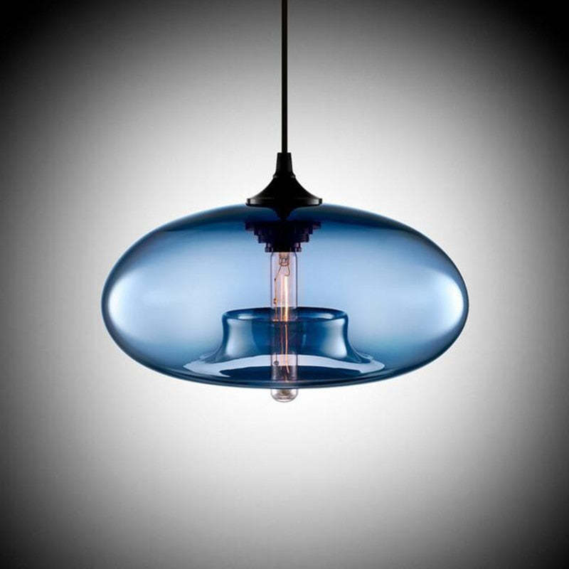 Japinud Modern Bread Shaped Glass Pendant Light, 6 Colour