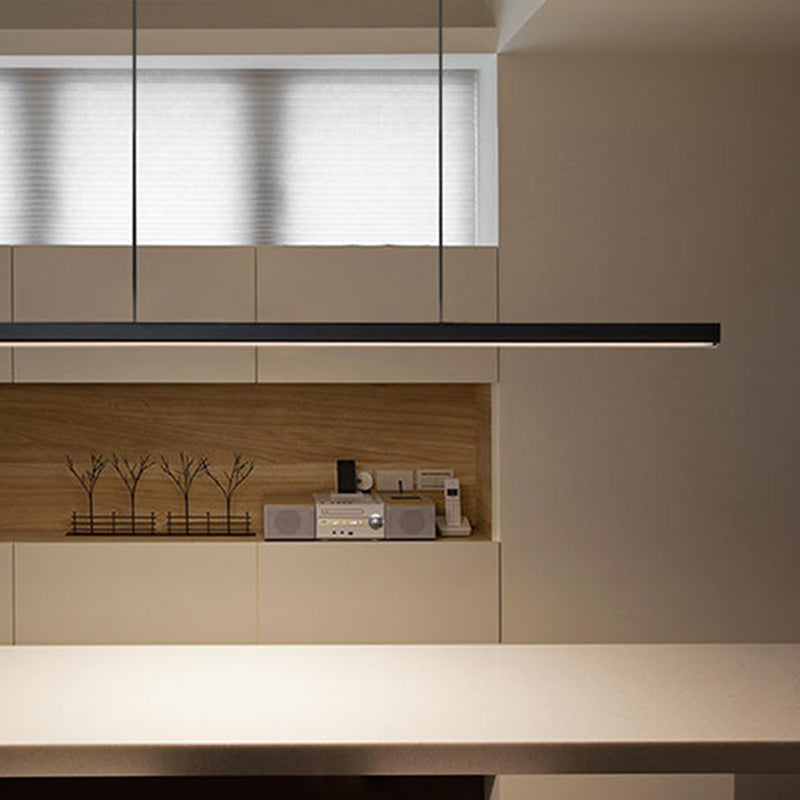 Eron Minimalist Classic Black & White Linear Pendant Light-Neutral Decor