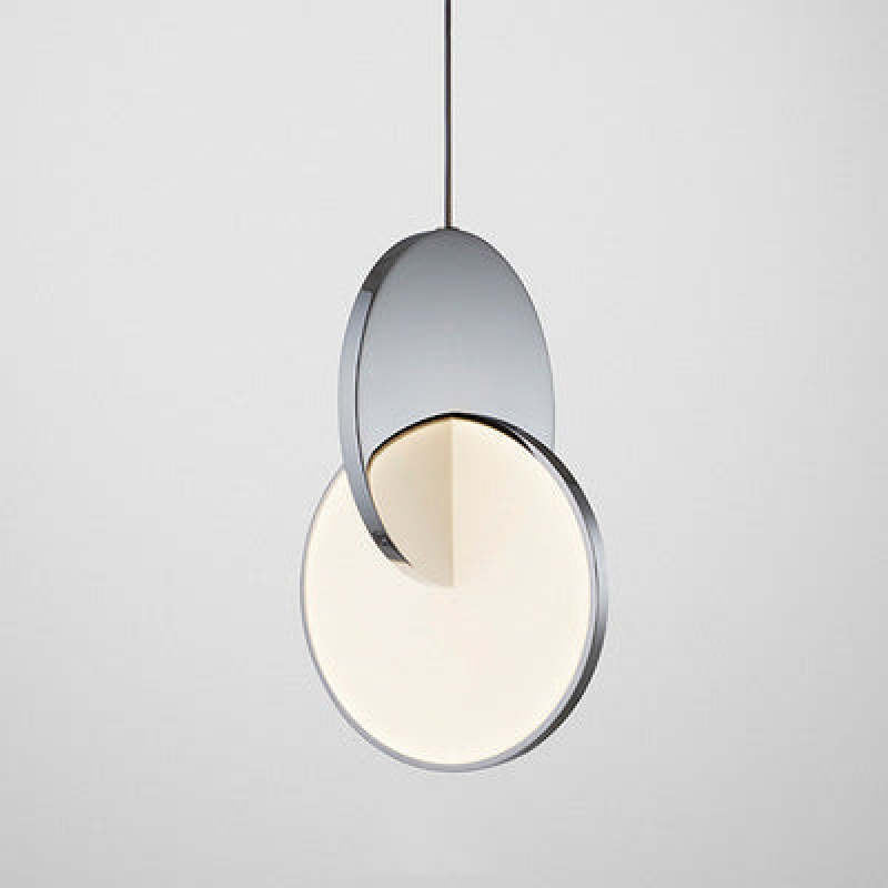 Ceripis Pendant Light, Disc, Gold/Silver